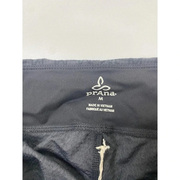 Prana Misty Full Length Leggings Textured Ruched Size Medium Black NWT - Picture 4 of 10